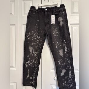 Piombo Charcoal Denim splatter Jeans